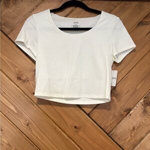 Ardene White Fitted Crop T-Shirt